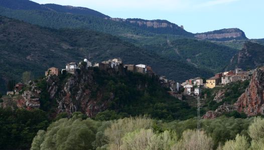 Village on a ridge