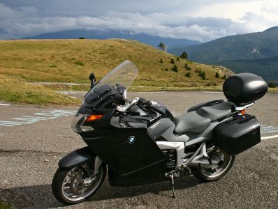 Fully loaded, in the Pyrenees