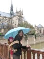 Erika just woke up from a nap. And voila! We are at Notre Dame!