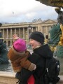 Erika is really into "wa-wa fountains" as she calls them. This one is at the entrance to the Jardin des Tuileries at the Place de la Concorde, which is at the opposite end of the Champs-�lys�es from the Arc de Triomphe. From here you get a good view of the Eiffel Tower in the background.