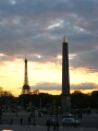 There it is! La Tour Eiffel! Looking bigger (although it is not) is the a giant Egyptian obelisk at the center of the Place de la Concorde.