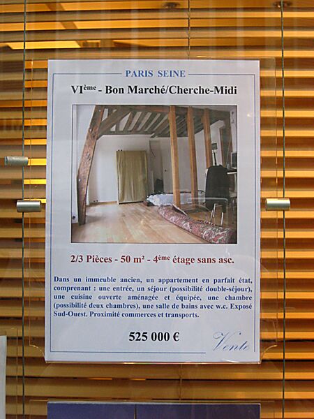 And the American dollar wouldn't get you much of an apartment in Paris!